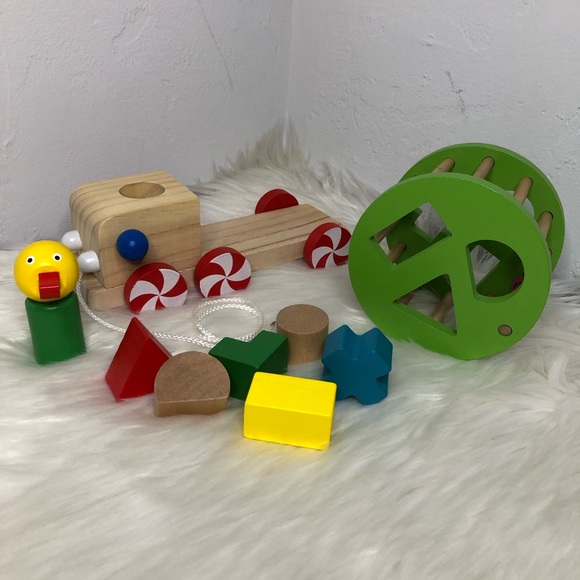 Shape Sorting Wooden Pull Toy Educational Toy Montessori Inspired - Picture 6 of 7